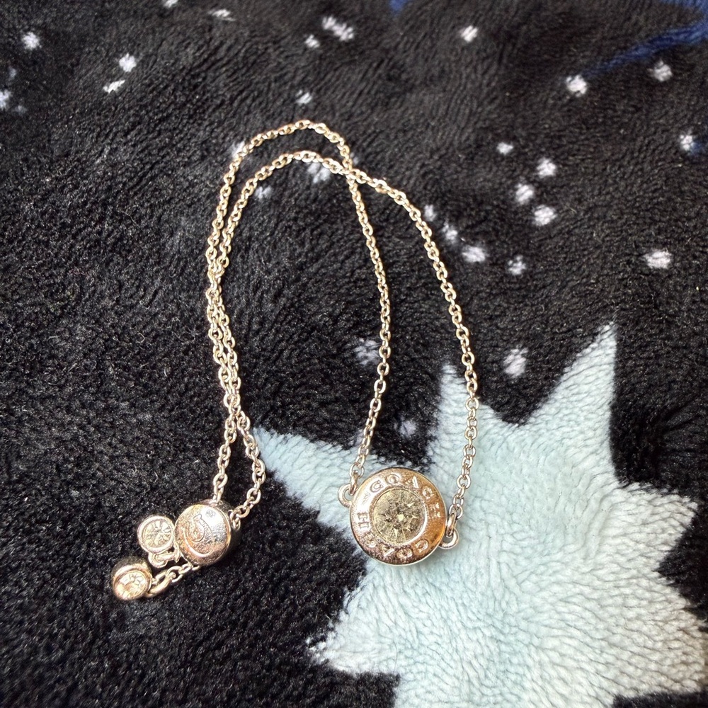 Coach Silver Bracelet with Charm Details